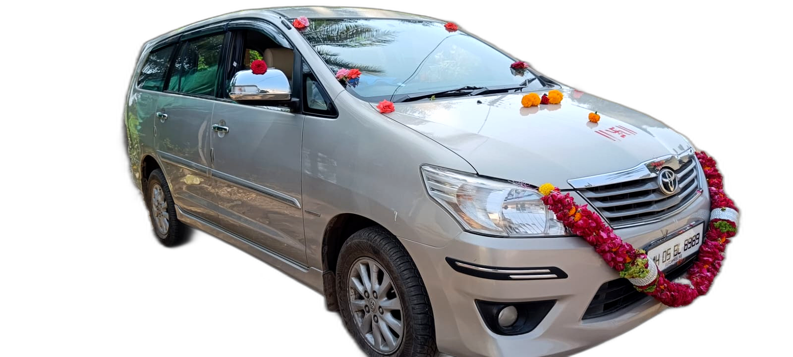 Silver Toyota Innova for Rent in Mumbai